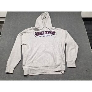 Fall Rush Fairleigh Dickinson University Hoodie Mens 2XL Heather Gray FDU Fleece